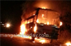 Pvt bus catches fire near Uppinangady ; 2 hurt